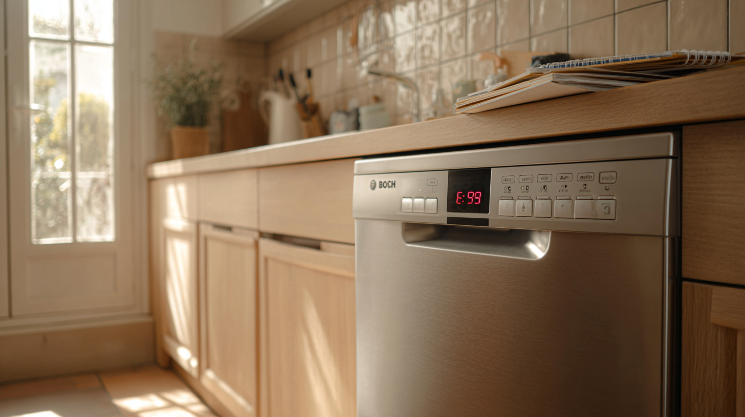Lave-vaisselle Bosch affichant un code erreur sur l'écran digital