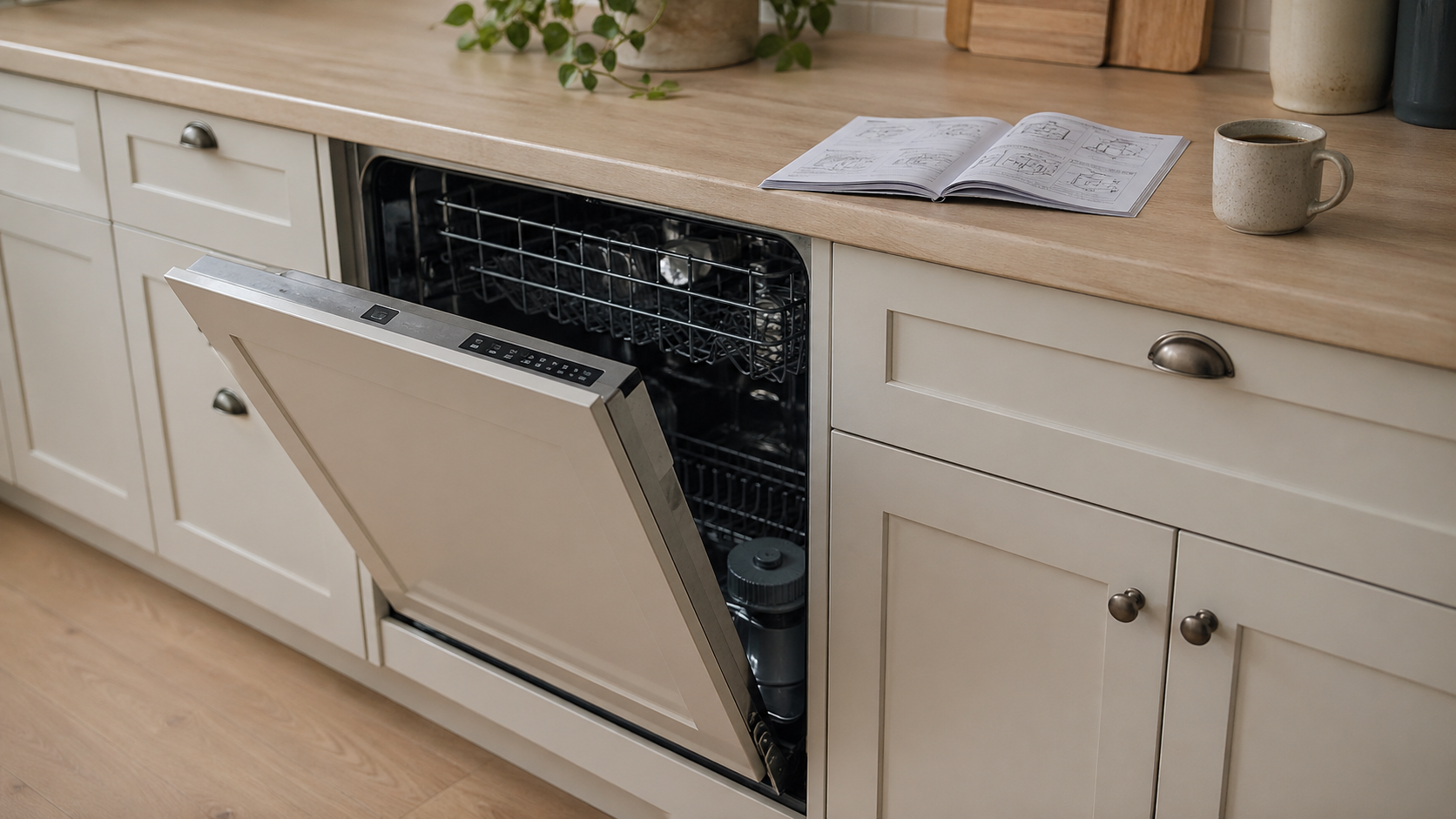 Lave-vaisselle moderne avec écran affichant un code erreur, panorama des grandes marques